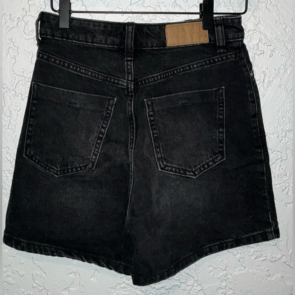 Zara Charcoal Denim Shorts
